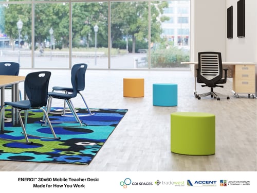 ENERGI™ 30” x 60” Mobile Teacher Desk: Made for How You Work