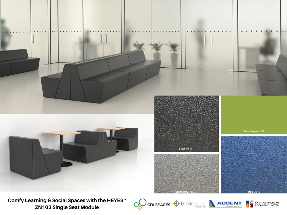 Comfy Learning & Social Spaces with the HEYES™ ZN103 Single Seat Module